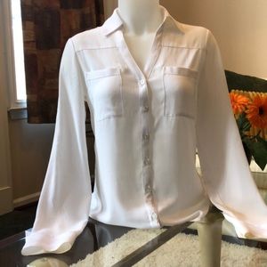 Express white Portfolio button-up shirt